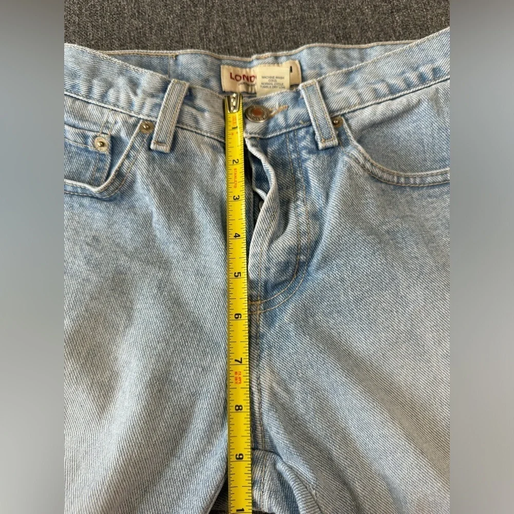 LONDONJEAN Blue Ankle Cropped Jeans with Red Trim - Picture 8 of 14